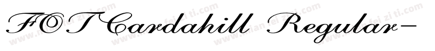 FOTCardahill Regular字体转换